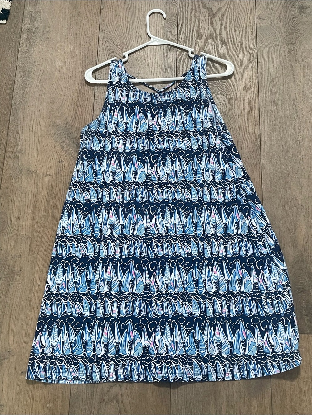 Lilly Pulitzer Navy Blue Sailboat Print Dress